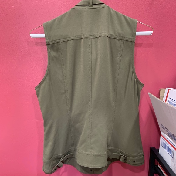 Vintage 90s Cache Olive Green Zip Up Vest - Picture 4 of 4